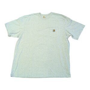 Carhartt Original Fit Shirt Mens 3XL White Heavyweight Pocket Crew Neck Workwear